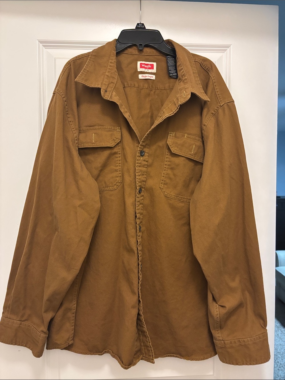 Wrangler Men's Tan Brown Field Shirt Jacket - Chest‎ Pockets